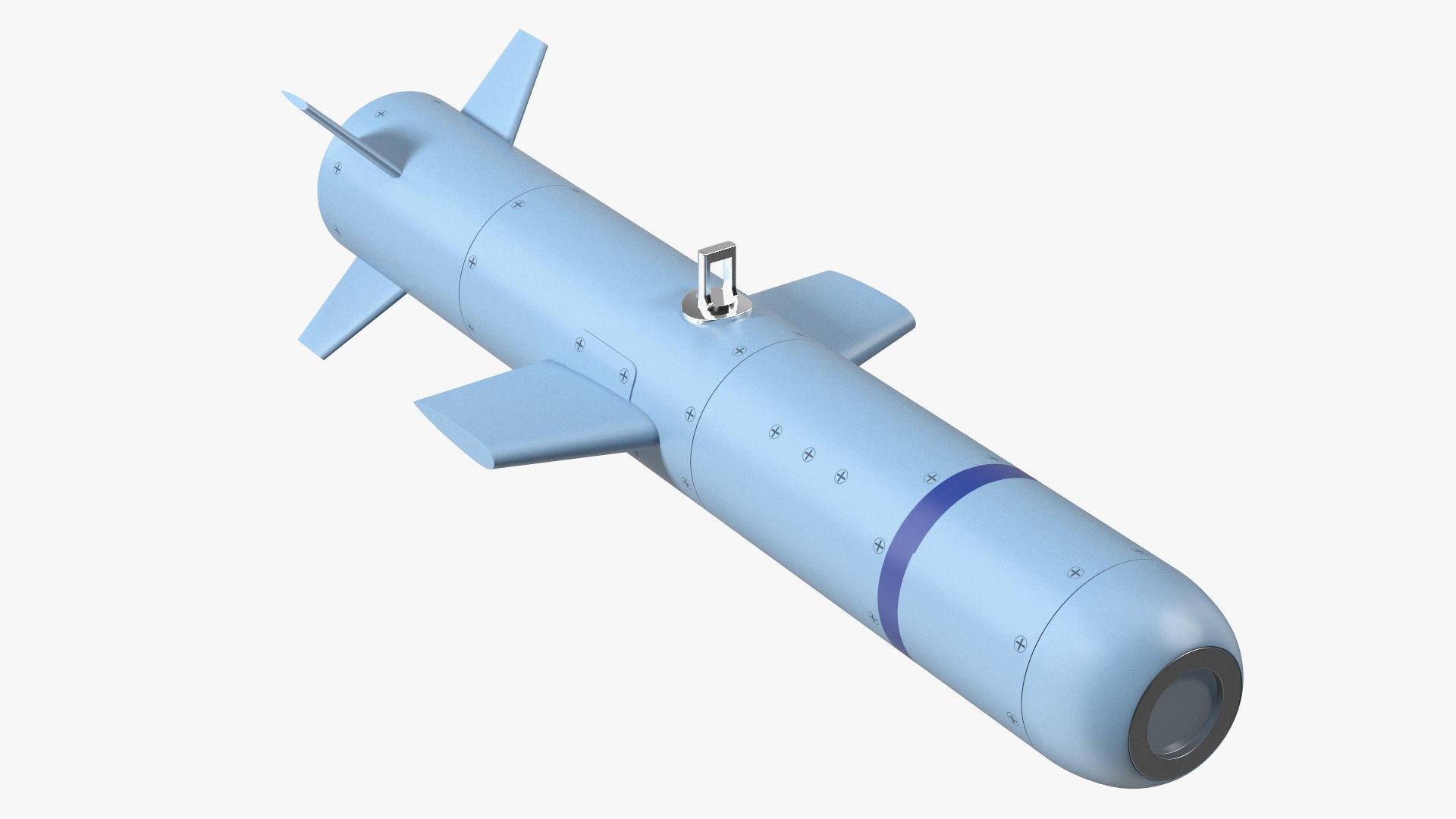 Laser Guided Miniature Munition Rocket 3D model preview