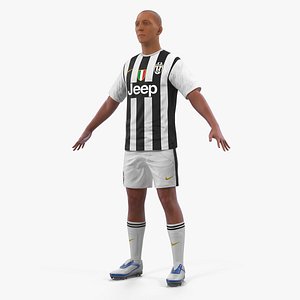 Soccer or Football Player Juventus 3D Model