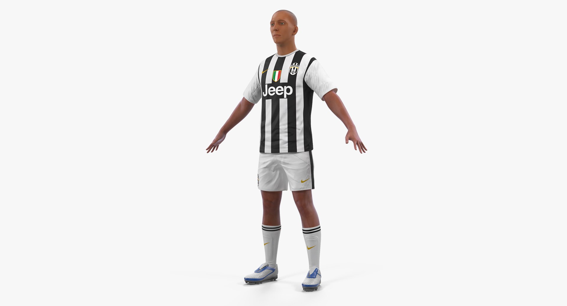 Soccer or Football Player Juventus 3D Model 3D model preview