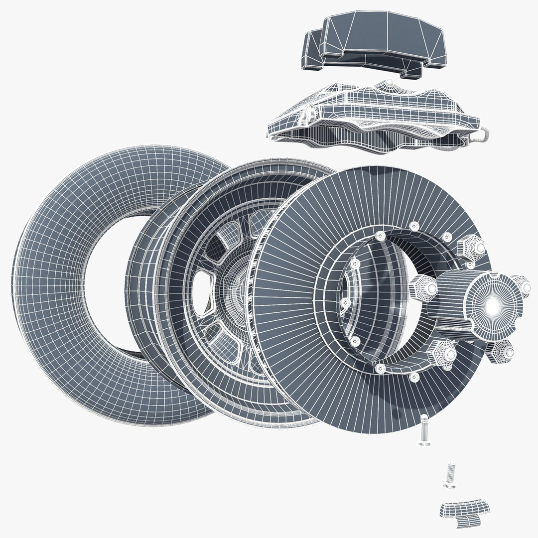 3d model nascar wheel brake disc