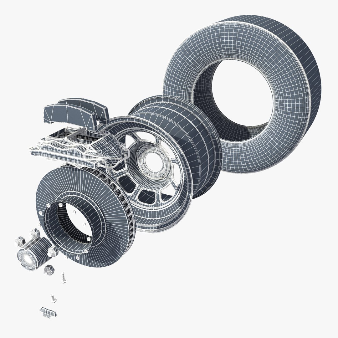 3d model nascar wheel brake disc