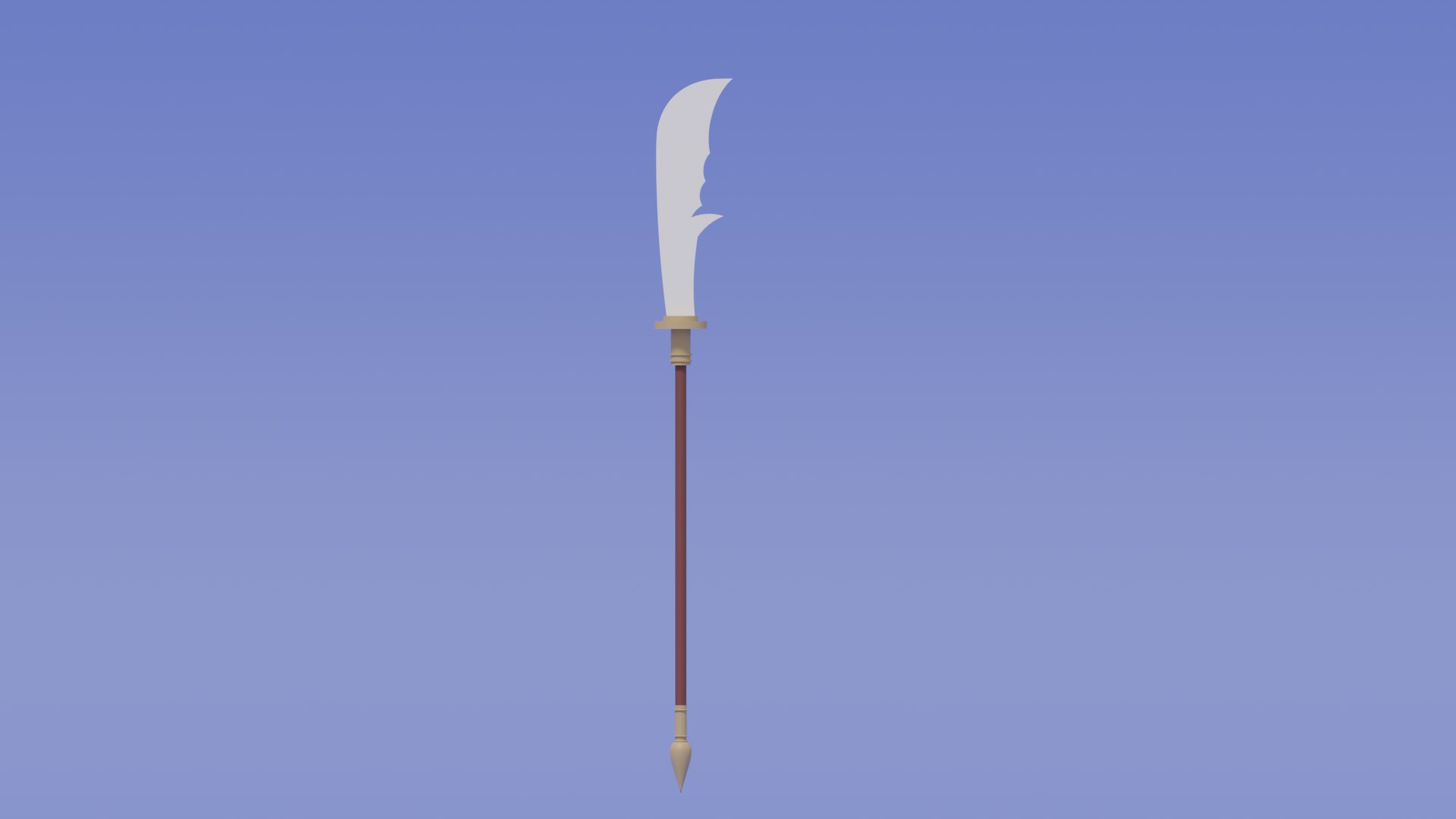 Cartoon Chinese Guan Dao 3D Model - TurboSquid 2218208