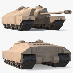 WWII Armored Artillery Vehicle Desert Used Simplified