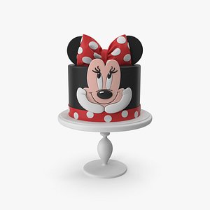 Minnie Mouse Birthday Cake 3D model