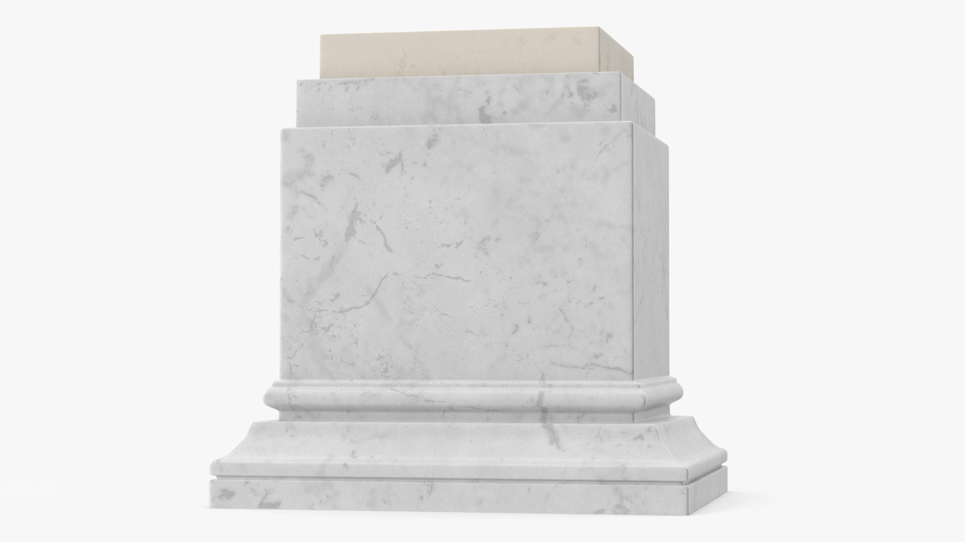Marble Pedestal 3D model preview