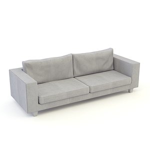 velvet modern sofa 3D