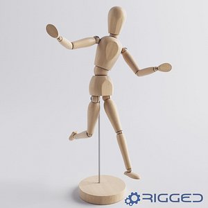 Wooden Figure Rigged