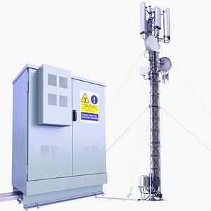 Cell Tower Station 11 and Base Station Box SET model