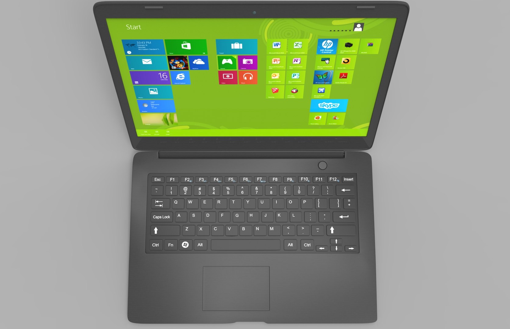 3d Model Generic Laptop