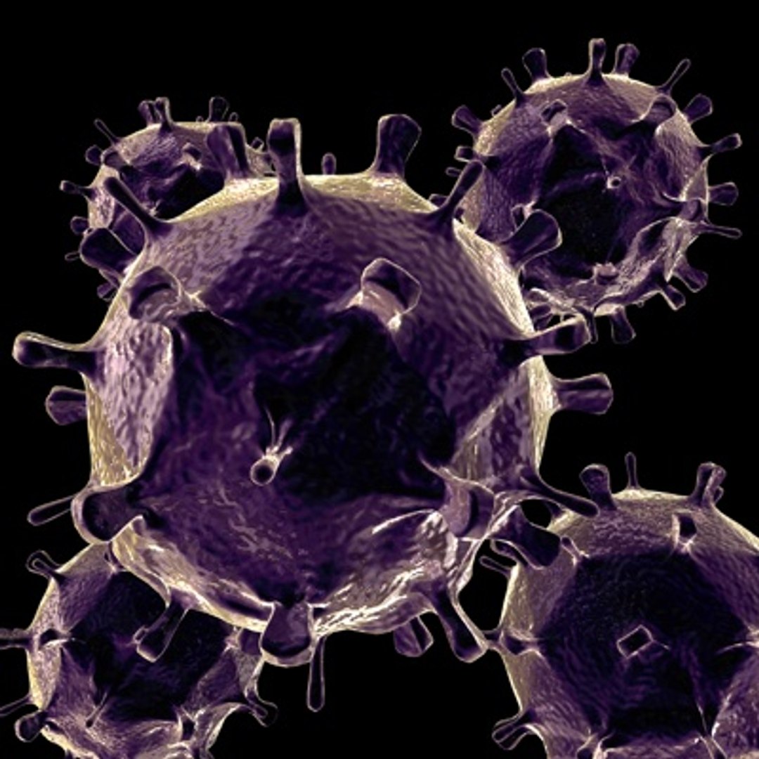 sars virus medical 3d model