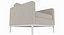 Chaise Knoll Florence Snowy en tissu