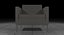 Chaise Knoll Florence Snowy en tissu