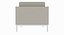 Chaise Knoll Florence Snowy en tissu