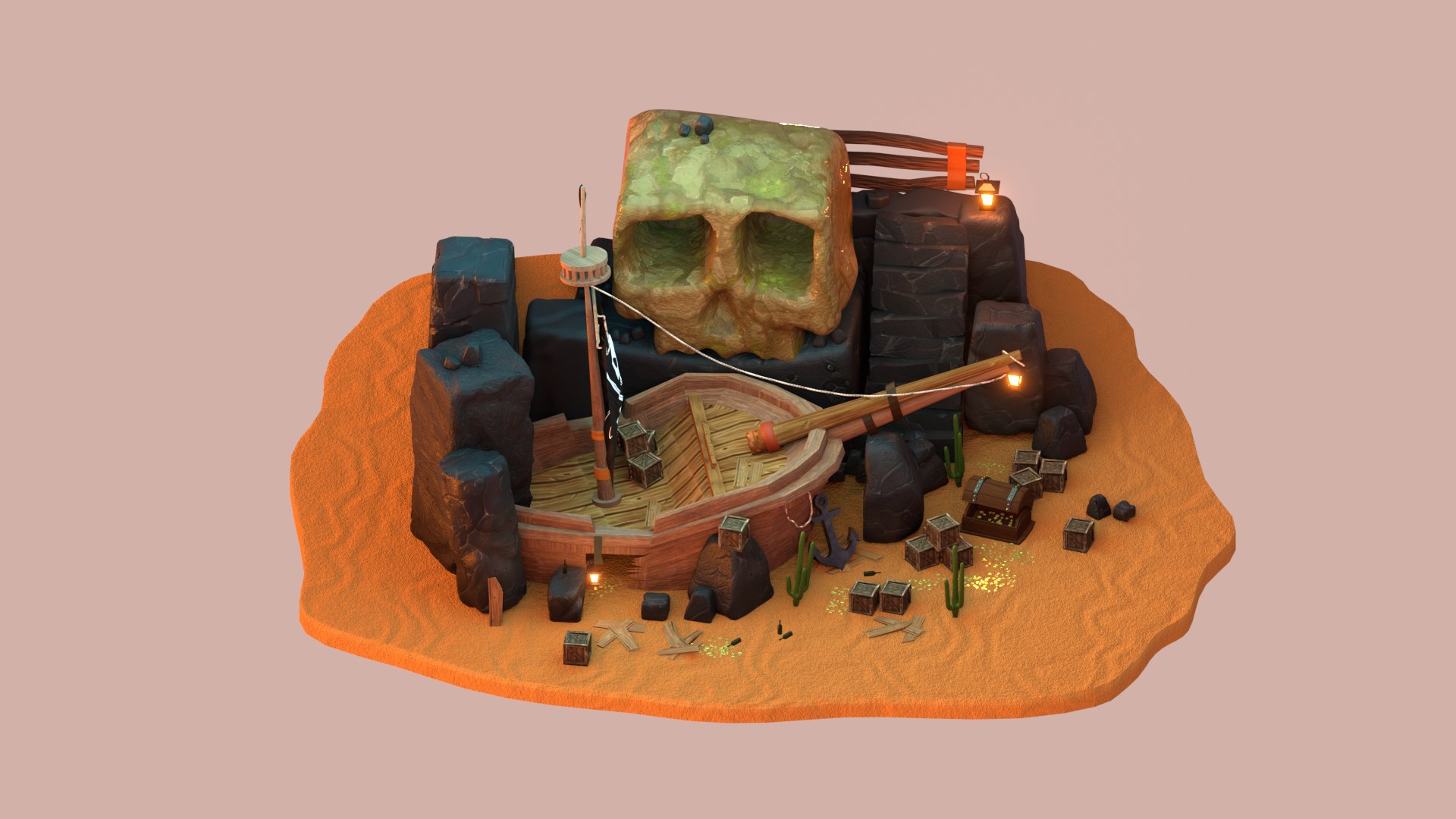 Lost pirate treasure diorama blender render 3D model https://p.turbosquid.com/ts-thumb/cV/lTA8nR/O8/8/png/1659596920/1920x1080/fit_q87/47a9e6e99c64c7f831bbc746d76e08f0918c124c/8.jpg
