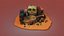 Lost pirate treasure diorama blender render