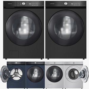 Samsung Washer and Dryer Set 01 3D model