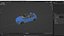 Hatchback de alto desempenho de cinco portas, azul, simplificado