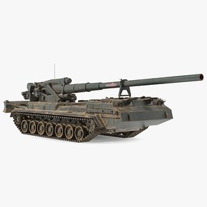 2S7 Pion Self Propelled Heavy Artillery Dirty
