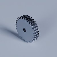 3D Spur Gear M1 Z15 Bore 5 mm x  8 mm Thickness