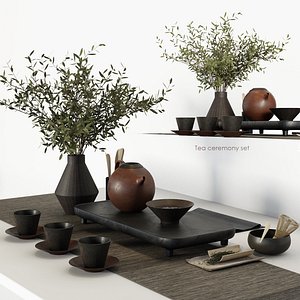 tea ceremony set 3D