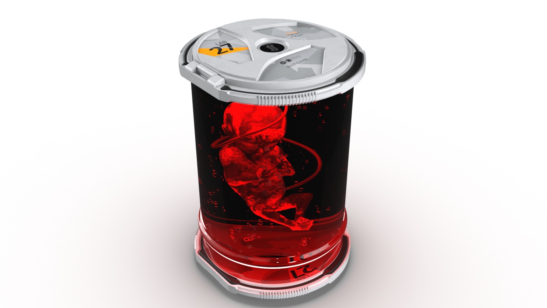 Experimental Fetal Entity Capsule Red 3D model preview