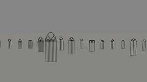 gothic windows 3D