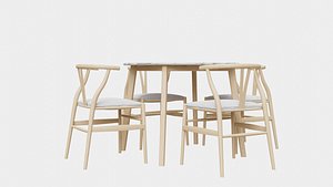 3D Dining table set model
