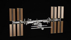 ISS International Space Station  Highpoly 3D Model 3D model