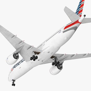 airbus a350-900 american airlines 3D model