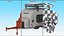 Travel Trailer Teardrop Grey 3D model