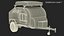 Travel Trailer Teardrop Grey 3D model