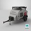 Travel Trailer Teardrop Grey 3D model
