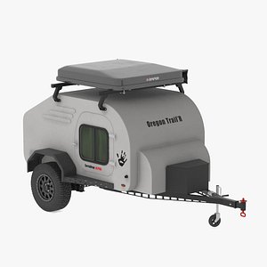Travel Trailer Teardrop Grey 3D model