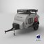 Travel Trailer Teardrop Grey 3D model