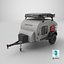 Travel Trailer Teardrop Grey 3D model