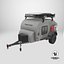 Travel Trailer Teardrop Grey 3D model