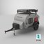 Travel Trailer Teardrop Grey 3D model