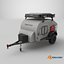 Travel Trailer Teardrop Grey 3D model