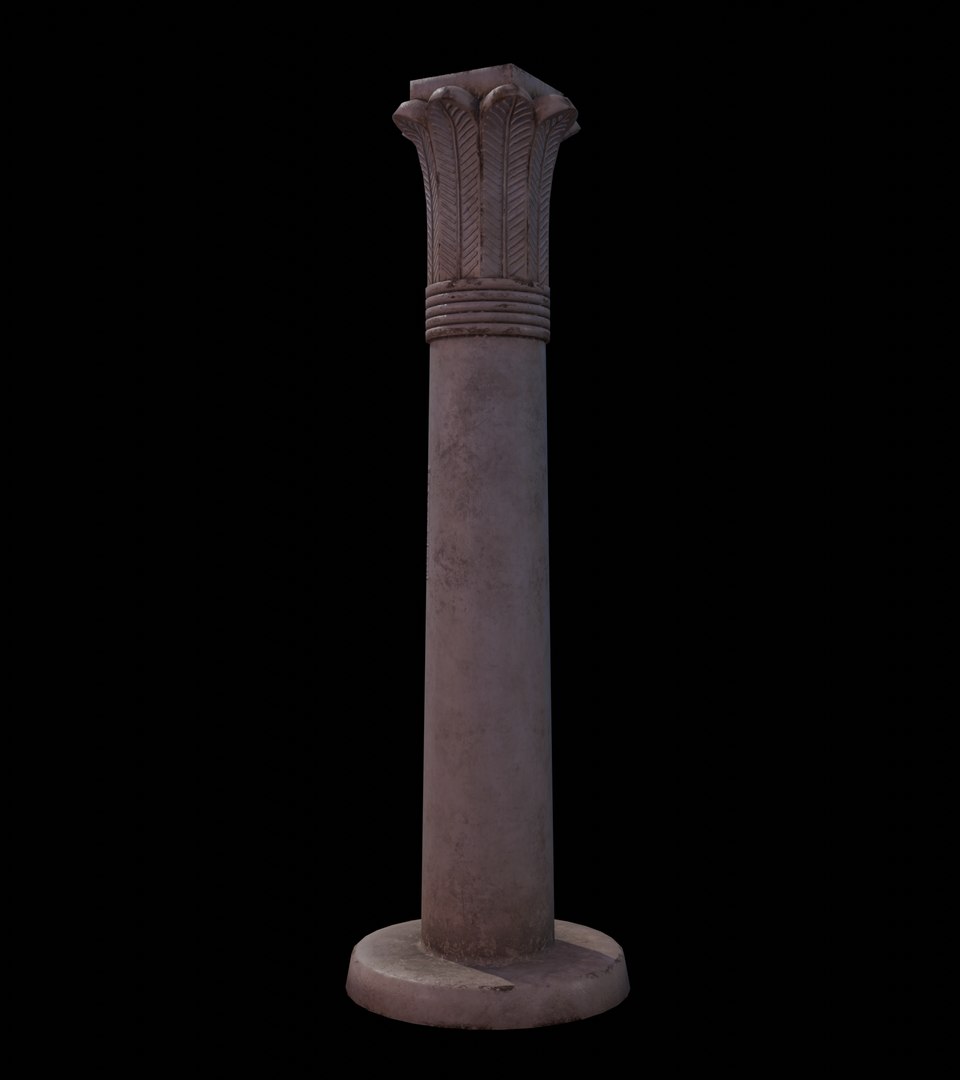 Ancient Egypt PalmColumn 3D Model - TurboSquid 2369286