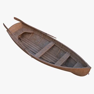 3D Wooden Boat - Yawl model