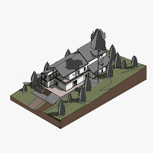 3D Triangle house - Revit model