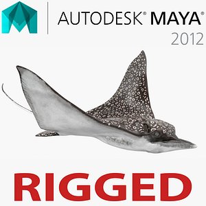 Eagle Ray Rigged for Maya