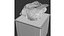 AURI NAVY LEATHER TISSUE BOX