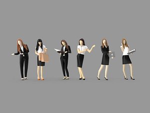 3D business woman model