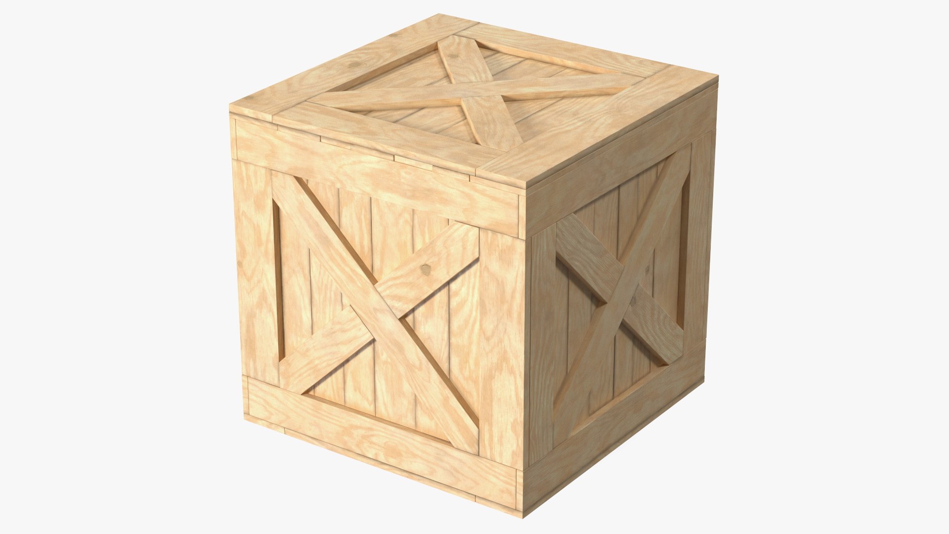 3D Open Wooden Shipping Box - TurboSquid 1863147