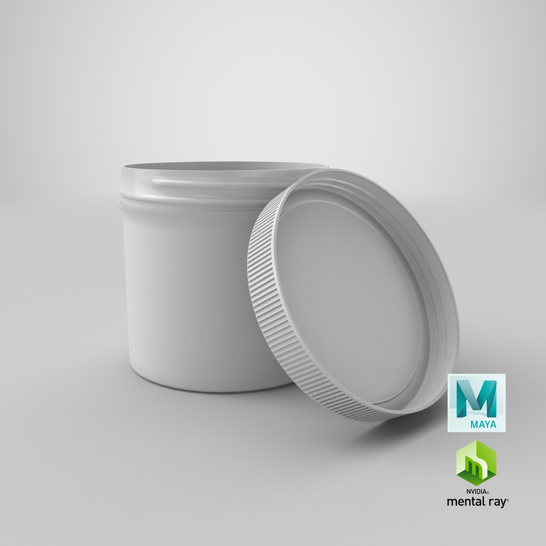 3D plastic jar wide mouth model https://p.turbosquid.com/ts-thumb/cW/P646bX/IEIY6wRA/stemcell_maya_mental_ray_render/png/1591370740/1920x1080/fit_q87/e85c20c698cfd494ab900796487a5ef3303b3e02/stemcell_maya_mental_ray_render.jpg