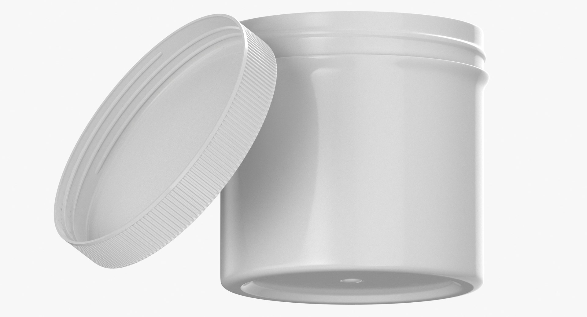 3D plastic jar wide mouth model https://p.turbosquid.com/ts-thumb/cW/P646bX/xXJpkeXM/plastic_jar_wide_mouth_straight_sided_12oz_open_white_thumbnail_0008/jpg/1588936254/1920x1080/fit_q87/5bb4fb257f871422864988819642f8576ffc12bd/plastic_jar_wide_mouth_straight_sided_12oz_open_white_thumbnail_0008.jpg