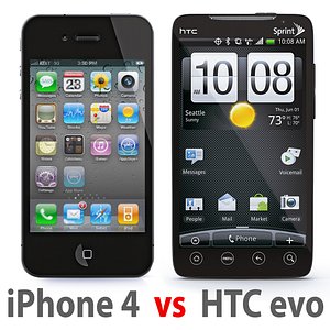 iPhone 4G vs HTC evo