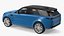 Blue Range Rover Sport 2023 Simple Interior 3D model