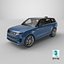 Blue Range Rover Sport 2023 Simple Interior 3D model